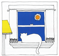 Parsley in the window, the inspiration for the Solar Cat Book